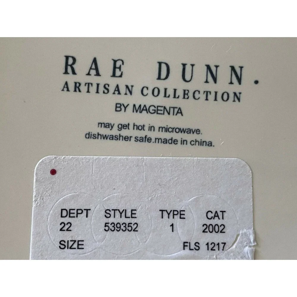 Artisan Rae Dunn Meow White Black Ceramic Cat Bowl Pet Food Dish‎ 5